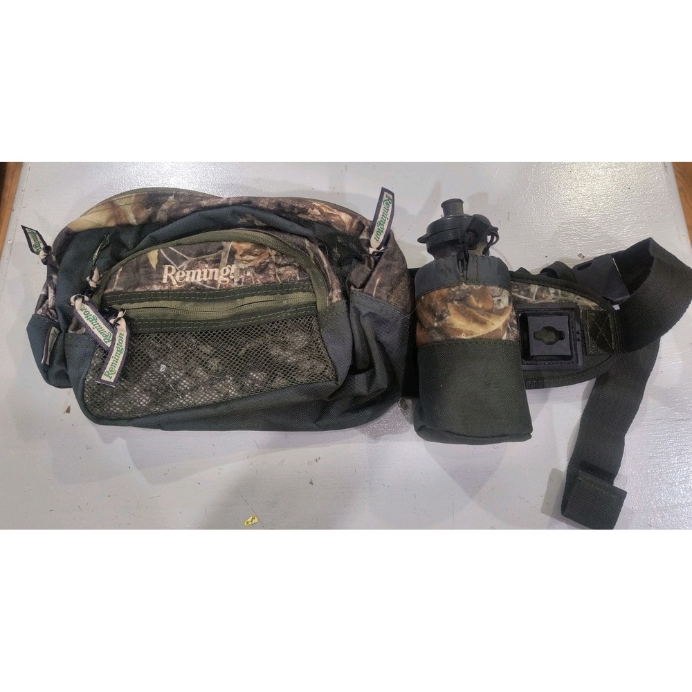Remington Camo Hunting Fanny Pack Waist Bag Camouflage Water Bottle Holder Trail